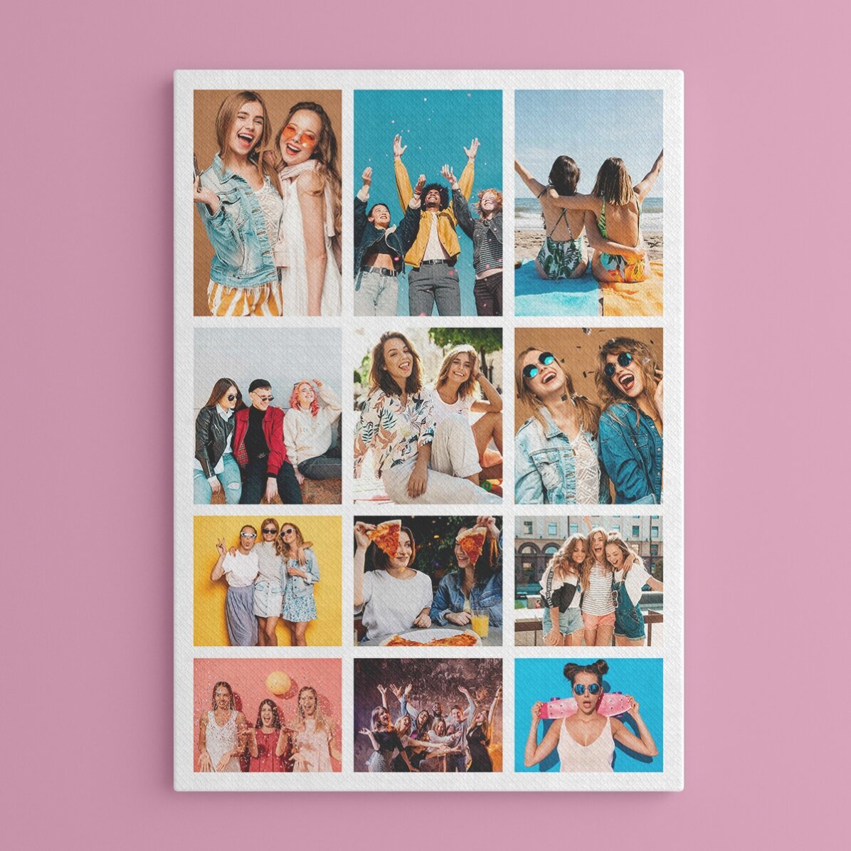 Gepersonaliseerd schilderij met 12 fraaie foto’s