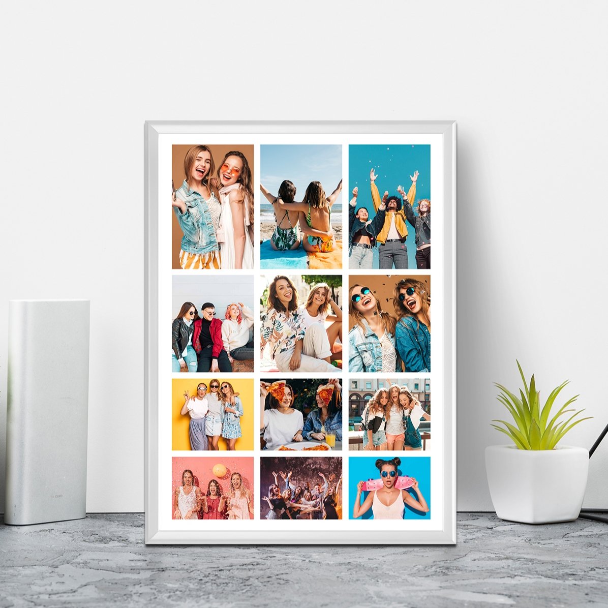 Gepersonaliseerd schilderij met 12 fraaie foto’s
