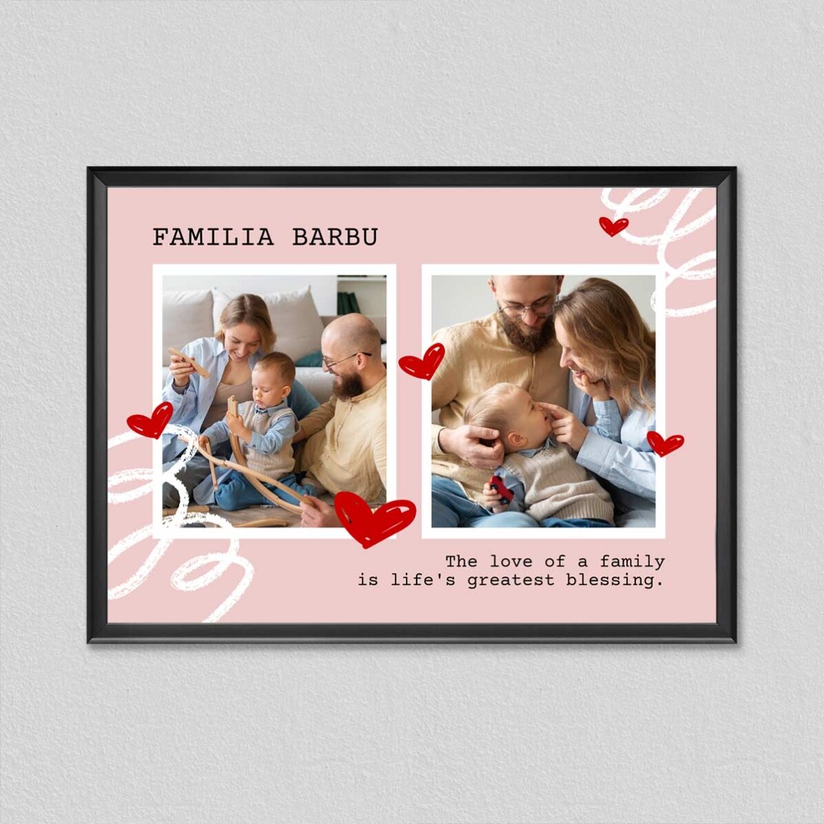 Gepersonaliseerd schilderij met 2 foto