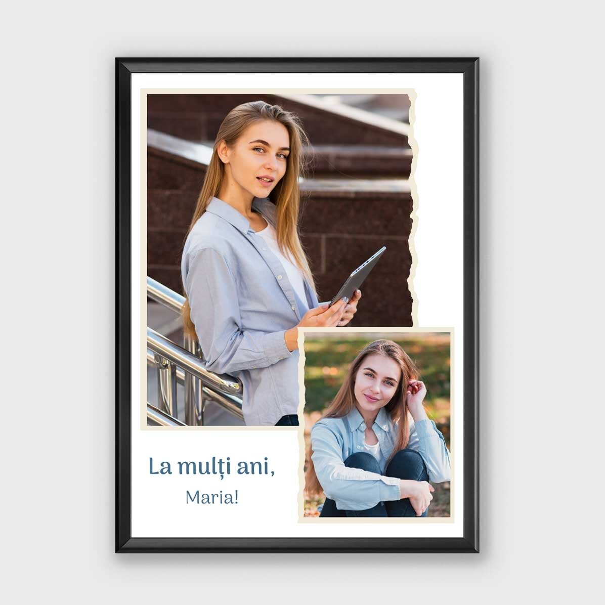 Gepersonaliseerd schilderij met 2 foto