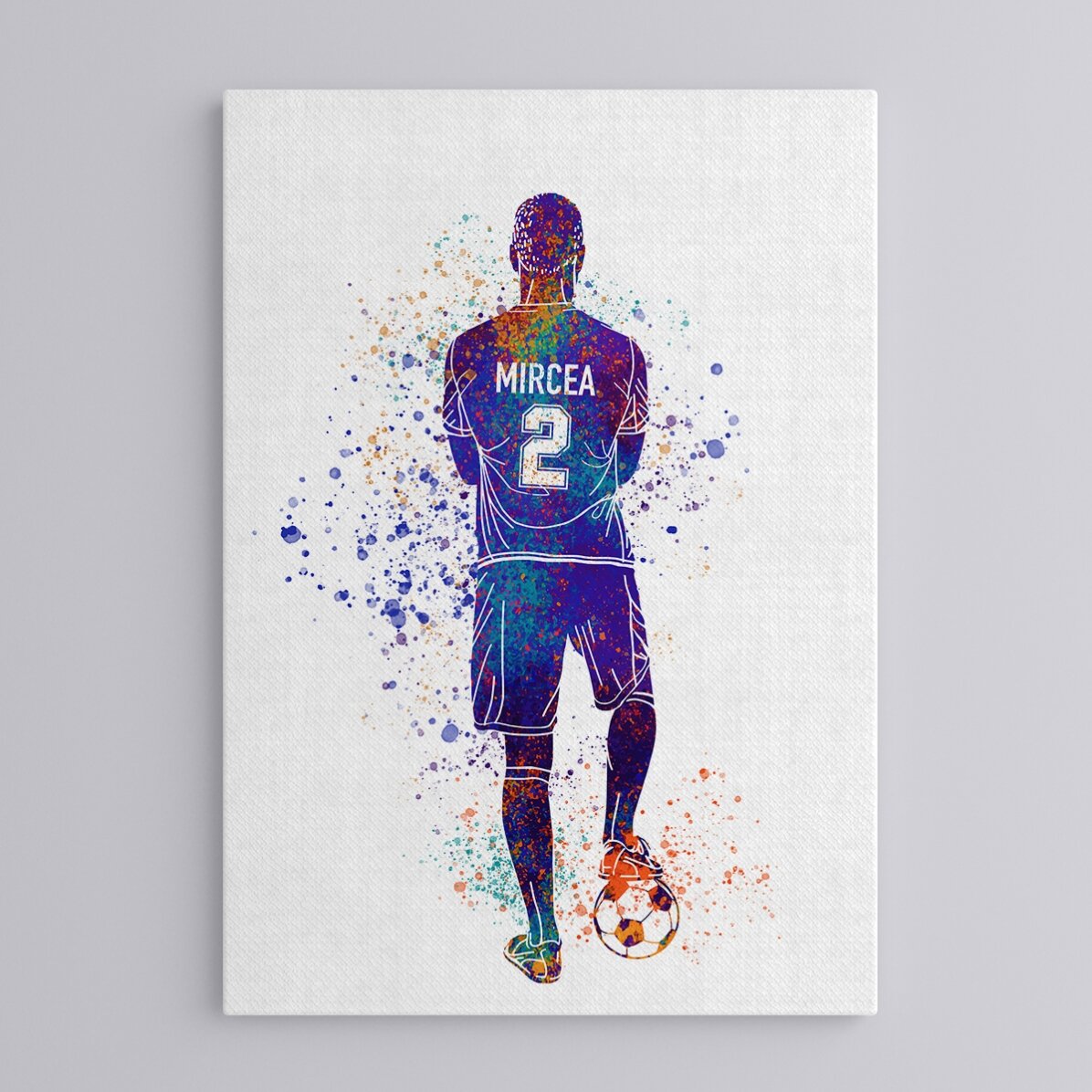 Personalised board with your name and player number - Football