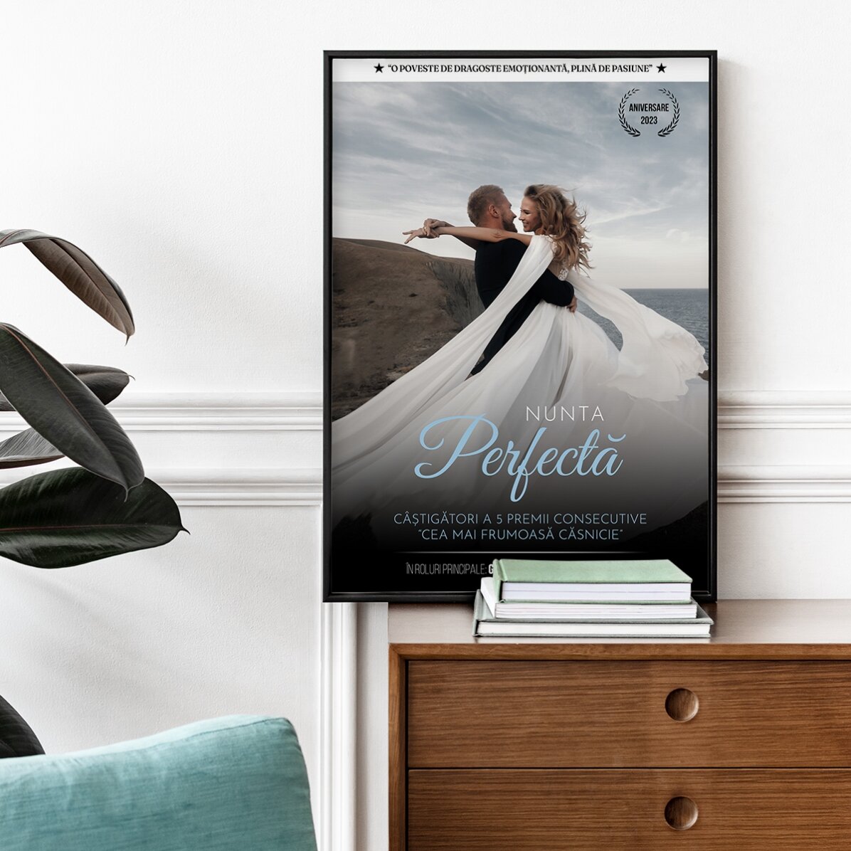 Personalised picture frame with photo and message - Film poster