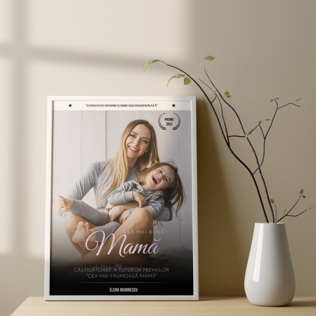 Personalised picture frame with photo and message - Film poster