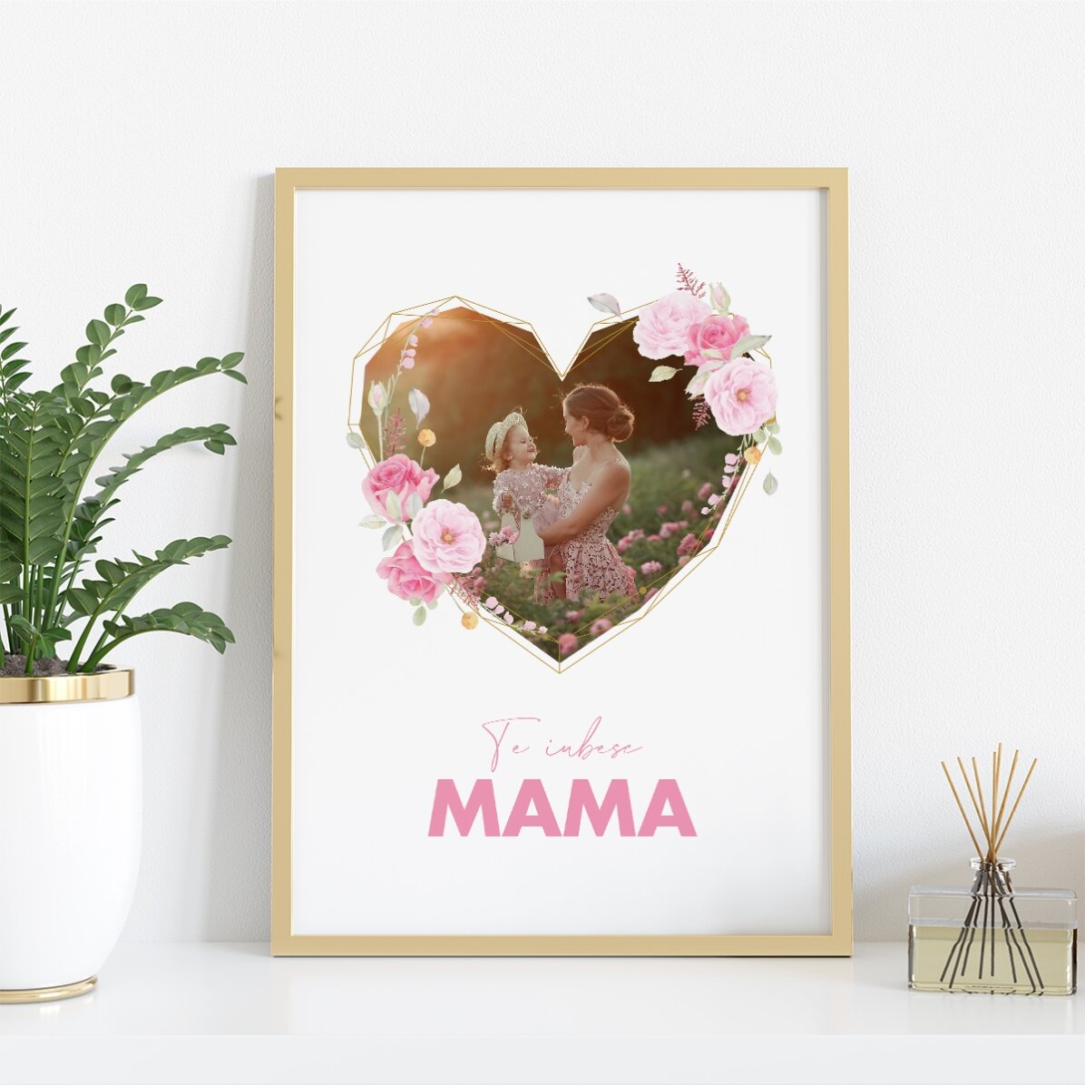 Personalised picture frame with photo and text - From my heart