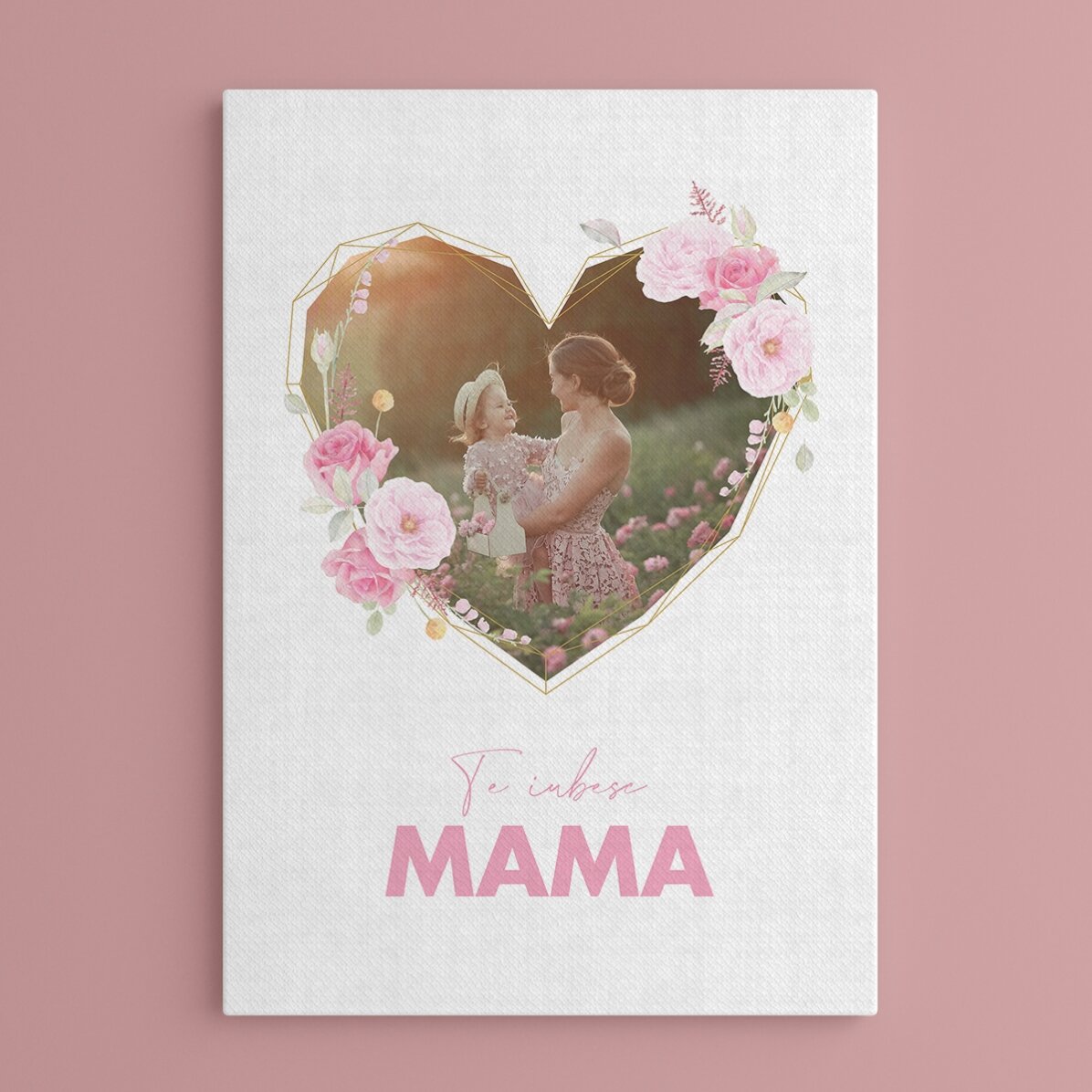 Personalised picture frame with photo and text - From my heart