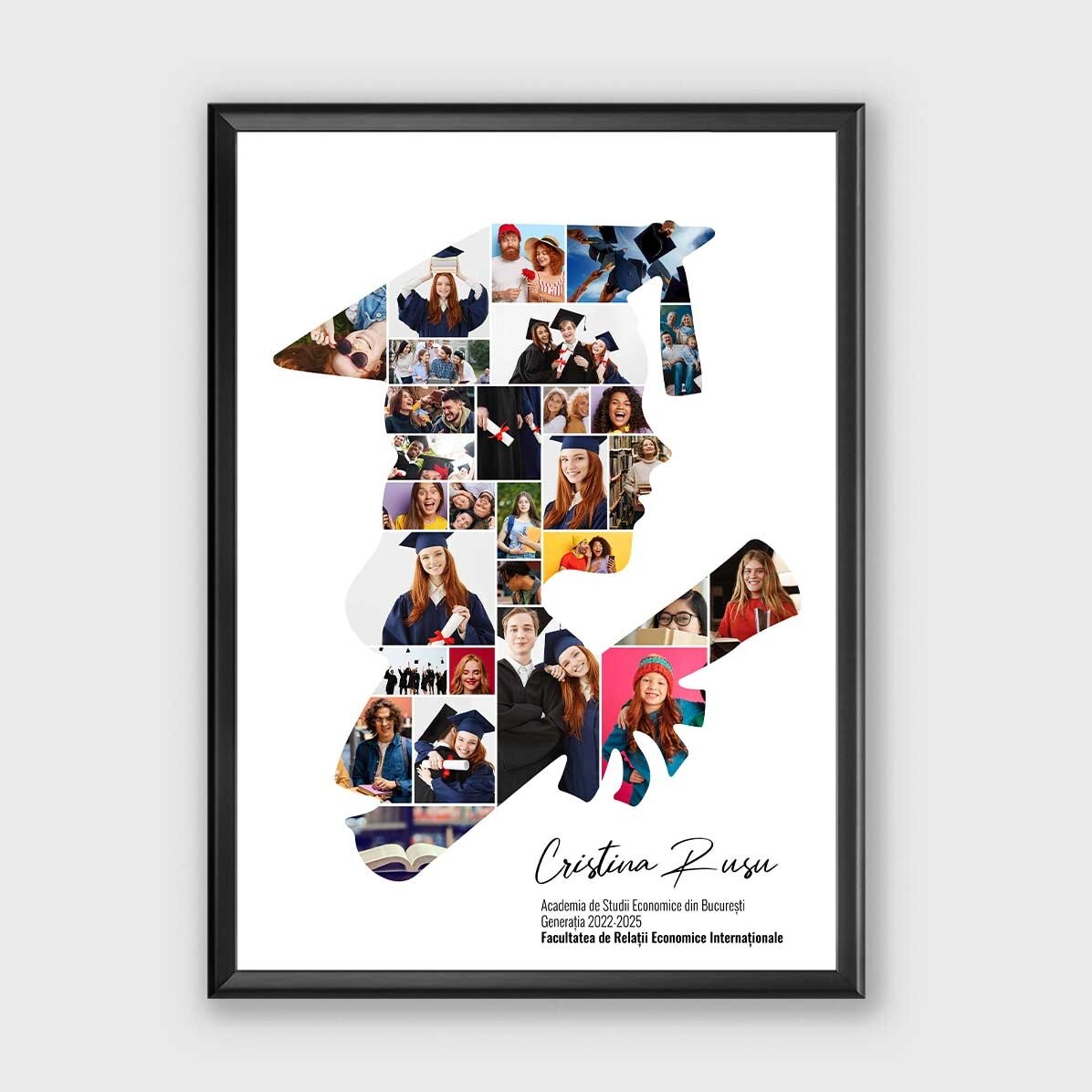 Personalised canvas with text and 29 photos for graduation - Ea