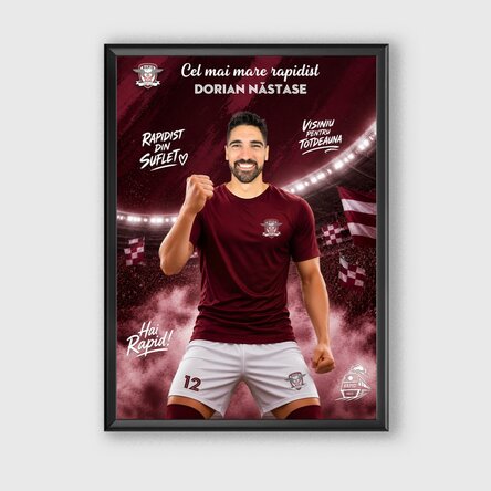 Gepersonaliseerd FC Rapid-schilderij met foto en boodschap - Speler