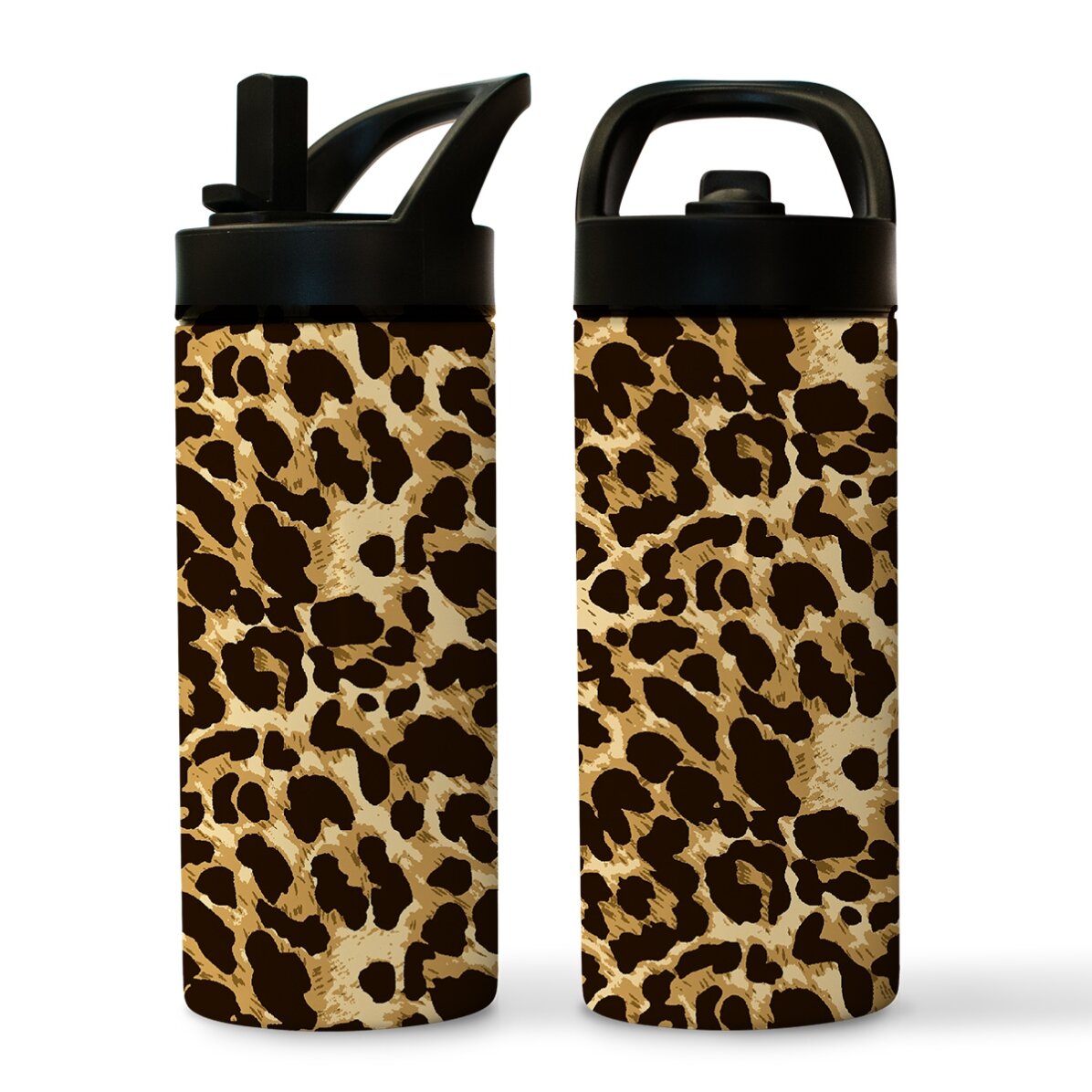 Thermosfles met handvat en rietje - Animal Print-collectie