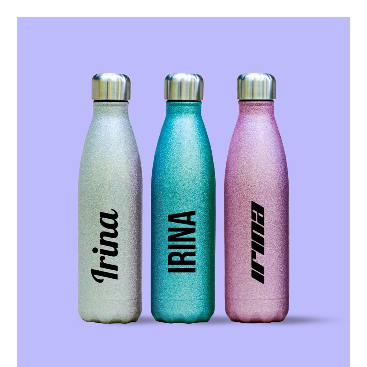 Gepersonaliseerde thermosflessen met glitter