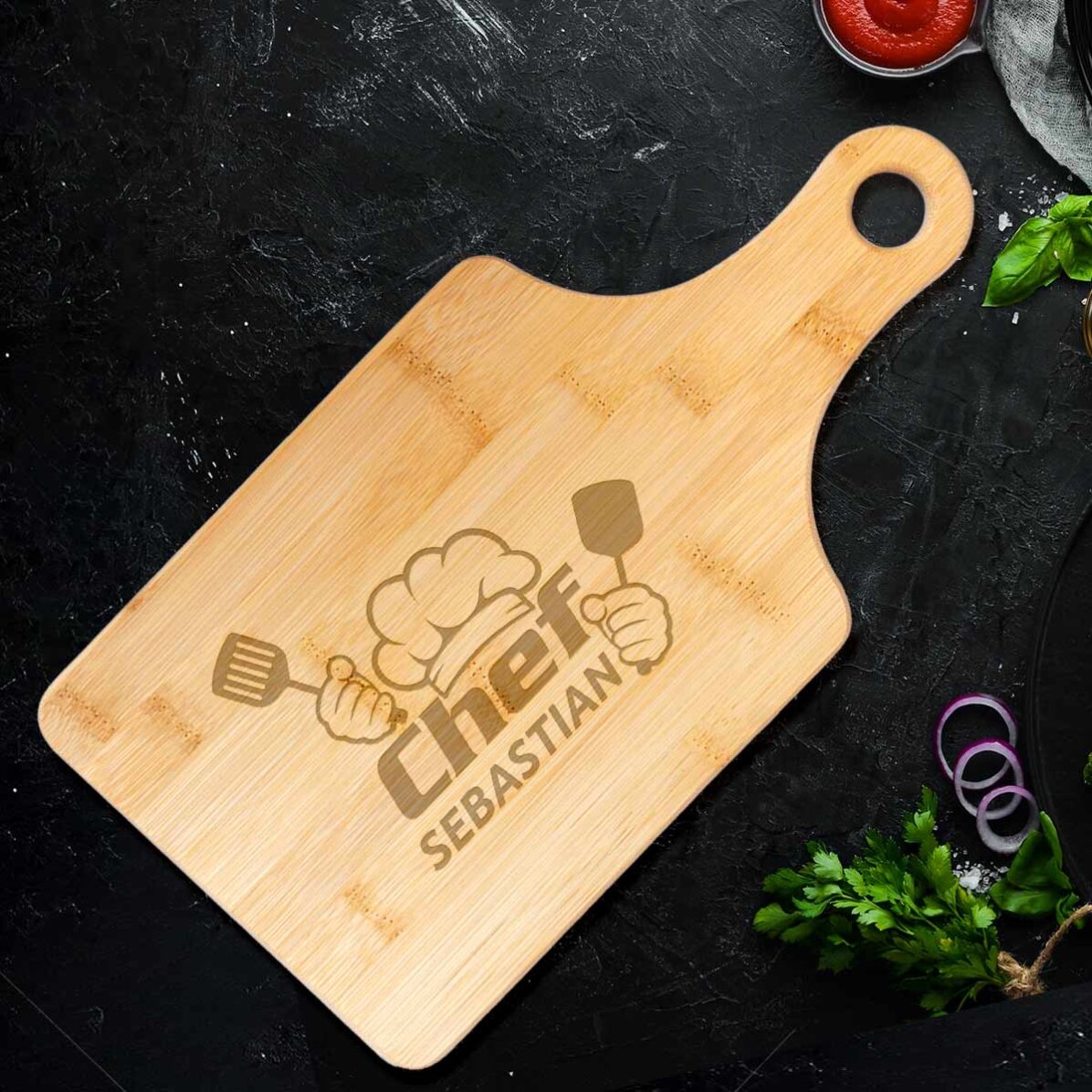 Op maat gemaakte snijplank - Chef Puternic