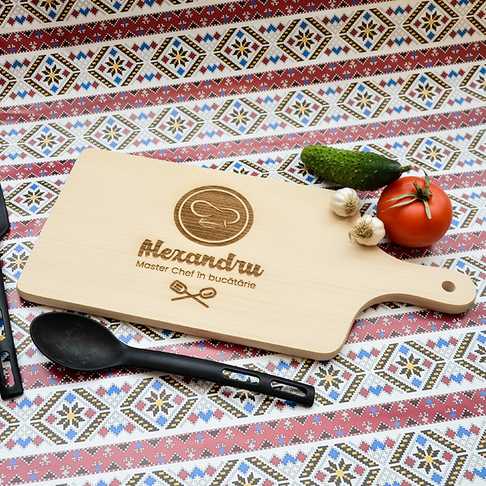 Op maat gemaakte snijplank – Master Chef in de keuken