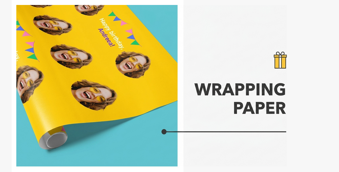 Gepersonaliseerd cadeaupapier