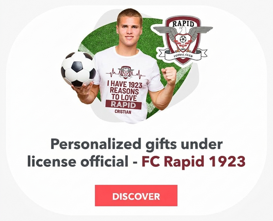 Gepersonaliseerde geschenken onder officiële licentie - FC Rapid 1923 Boekarest
