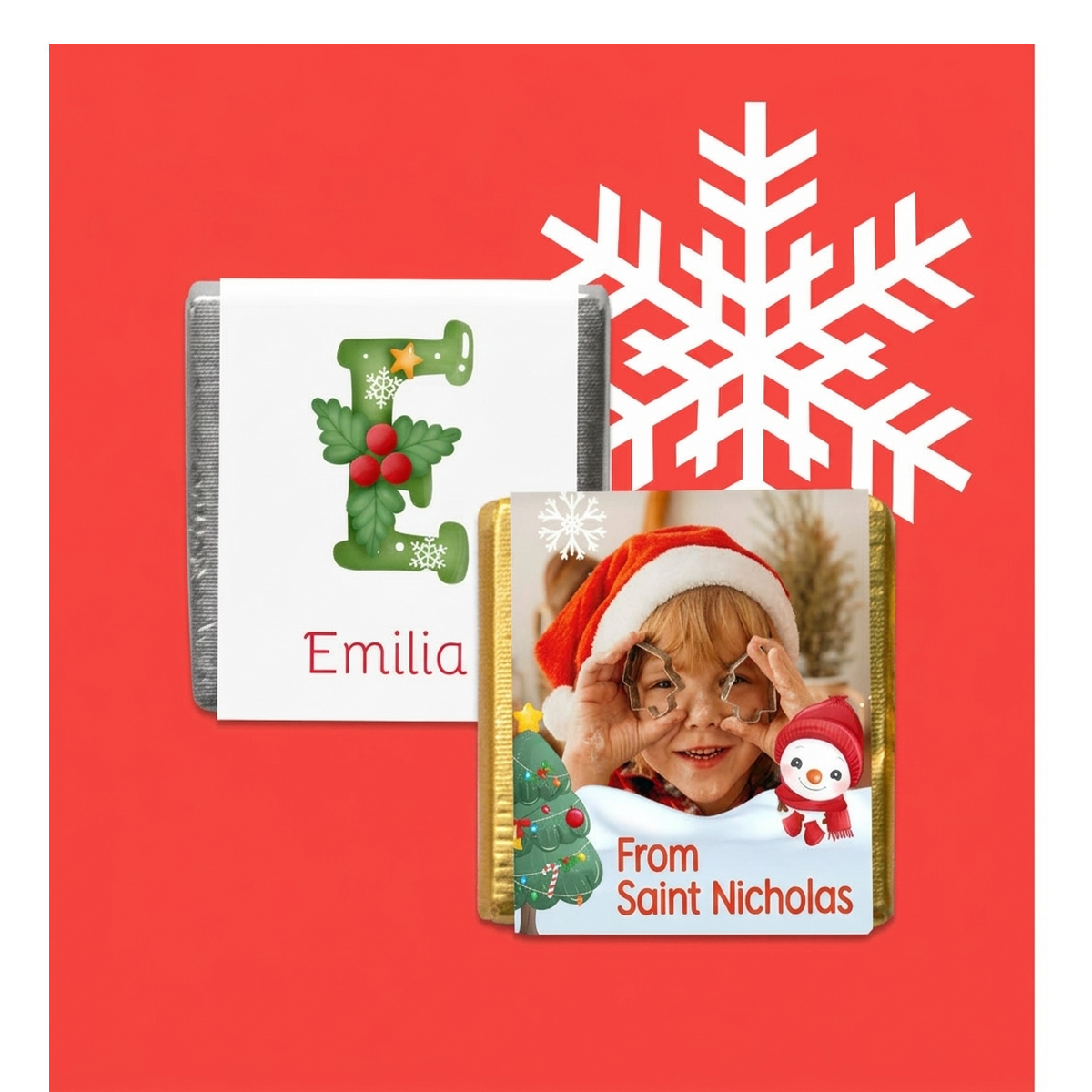 Gepersonaliseerde mini-chocolade van Sinterklaas