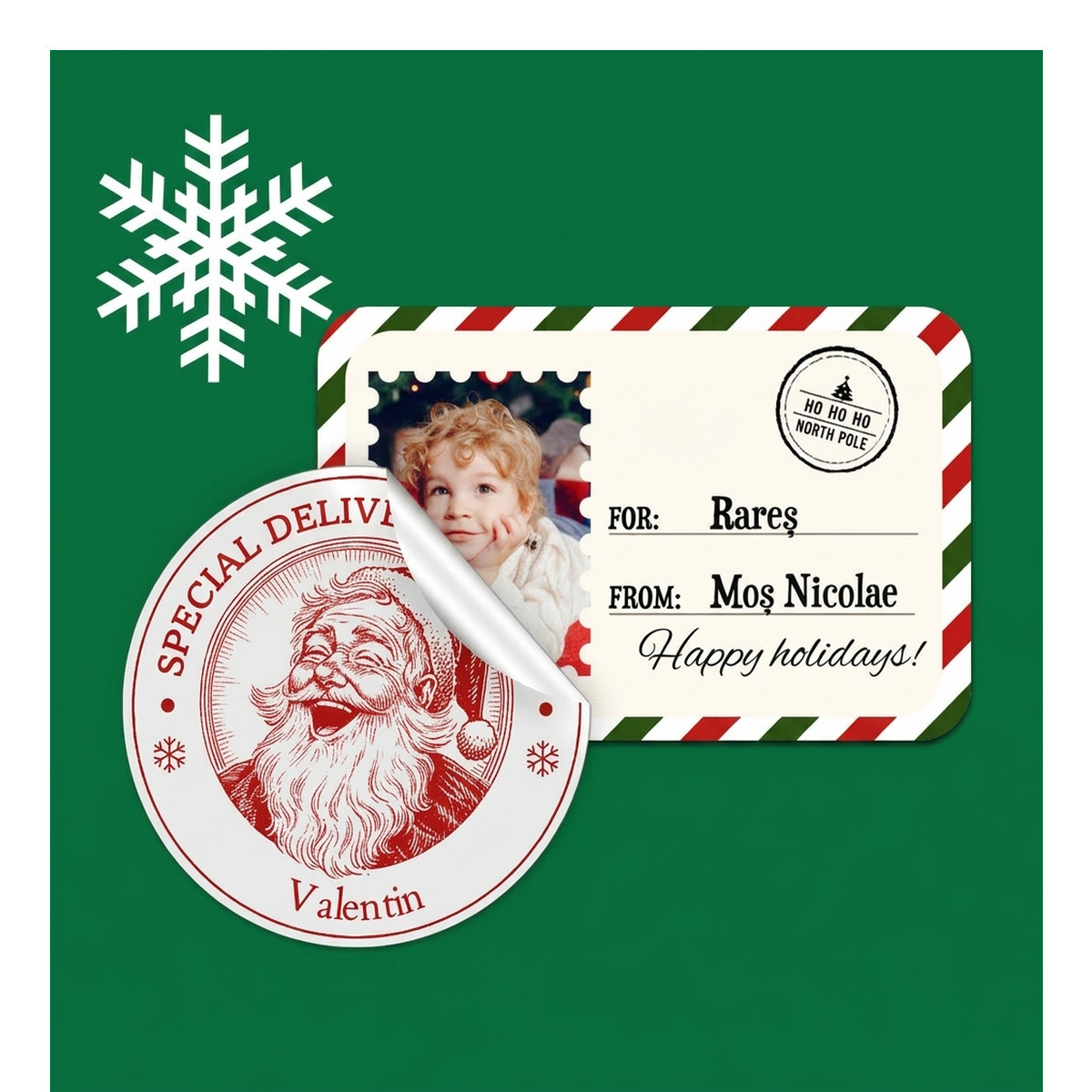 Stickers, gepersonaliseerde zelfklevende etiketten van Sinterklaas