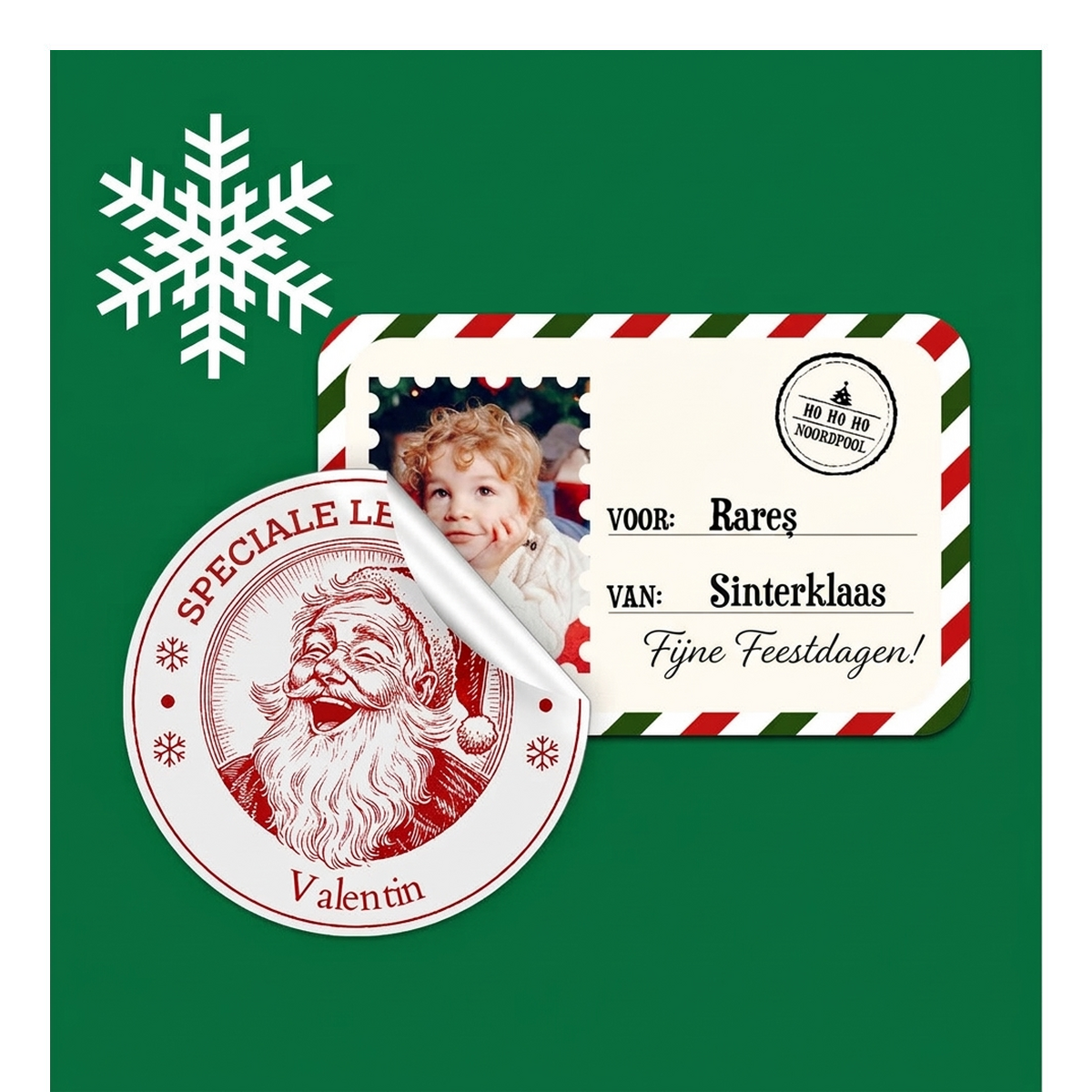 Stickers, gepersonaliseerde zelfklevende etiketten voor Sinterklaas