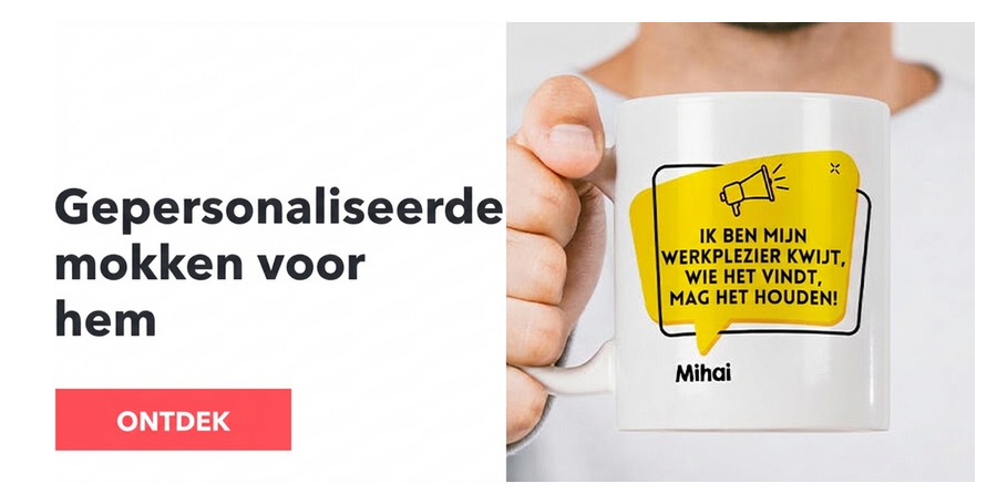 Gepersonaliseerde mokken voor hem