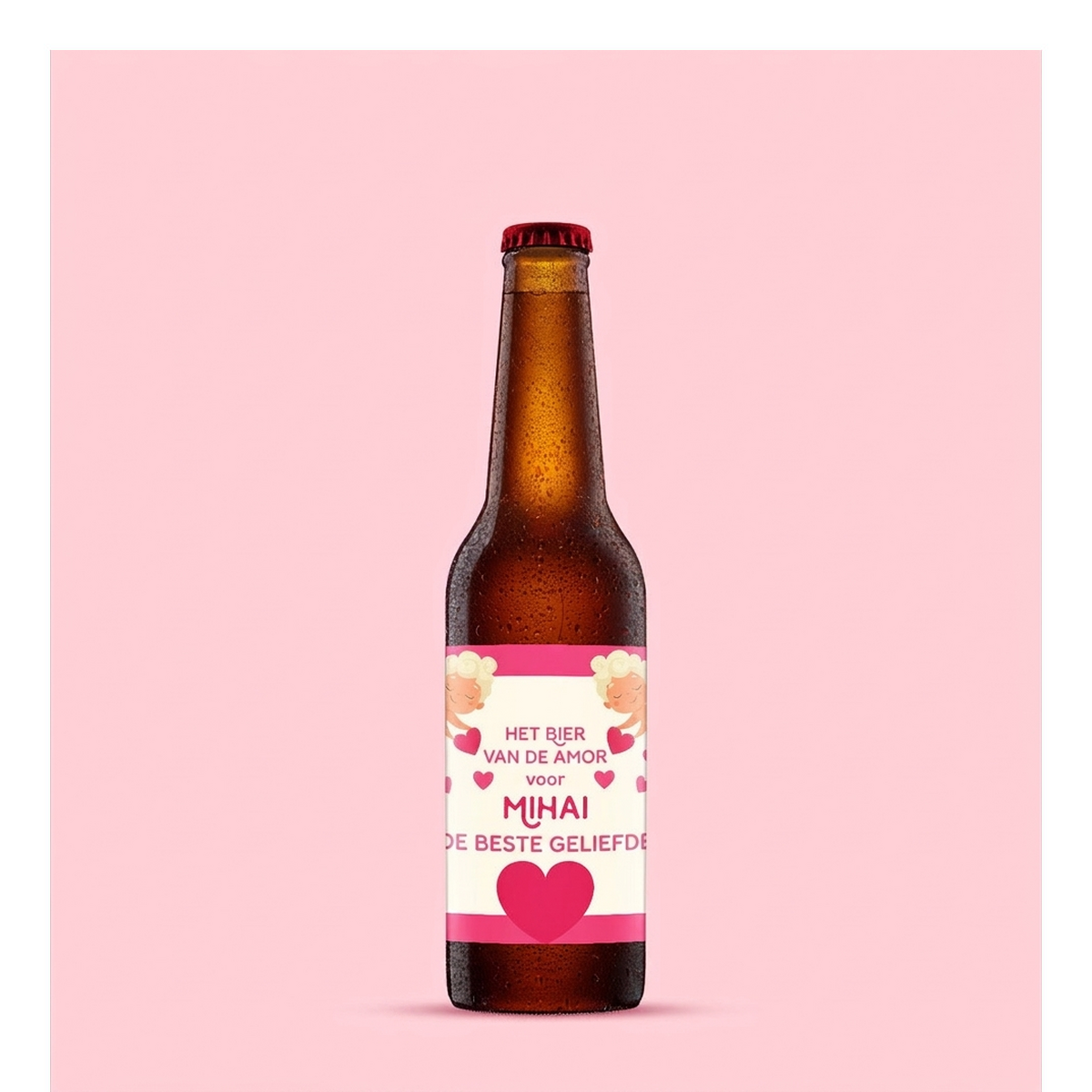 Gepersonaliseerd bier voor Valentijnsdag