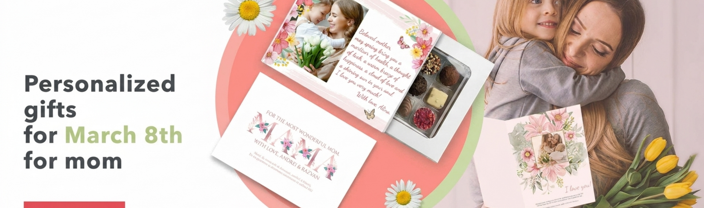 Gepersonaliseerde cadeaus voor 8 maart voor mama