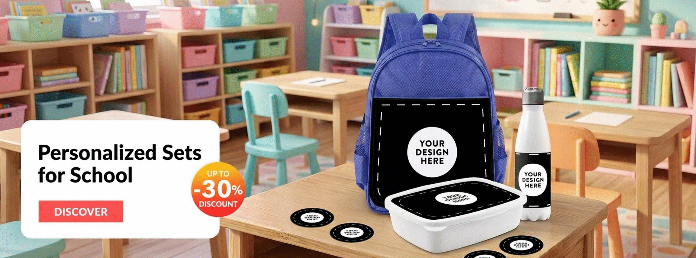 Op maat gemaakte sets voor school en kleuterschool