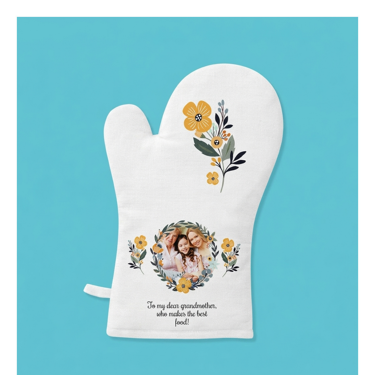 Gepersonaliseerde handschoenen en keukenaccessoires