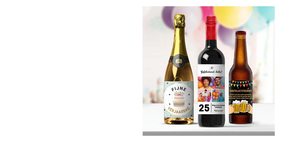 Gepersonaliseerde drankjes voor een verjaardag