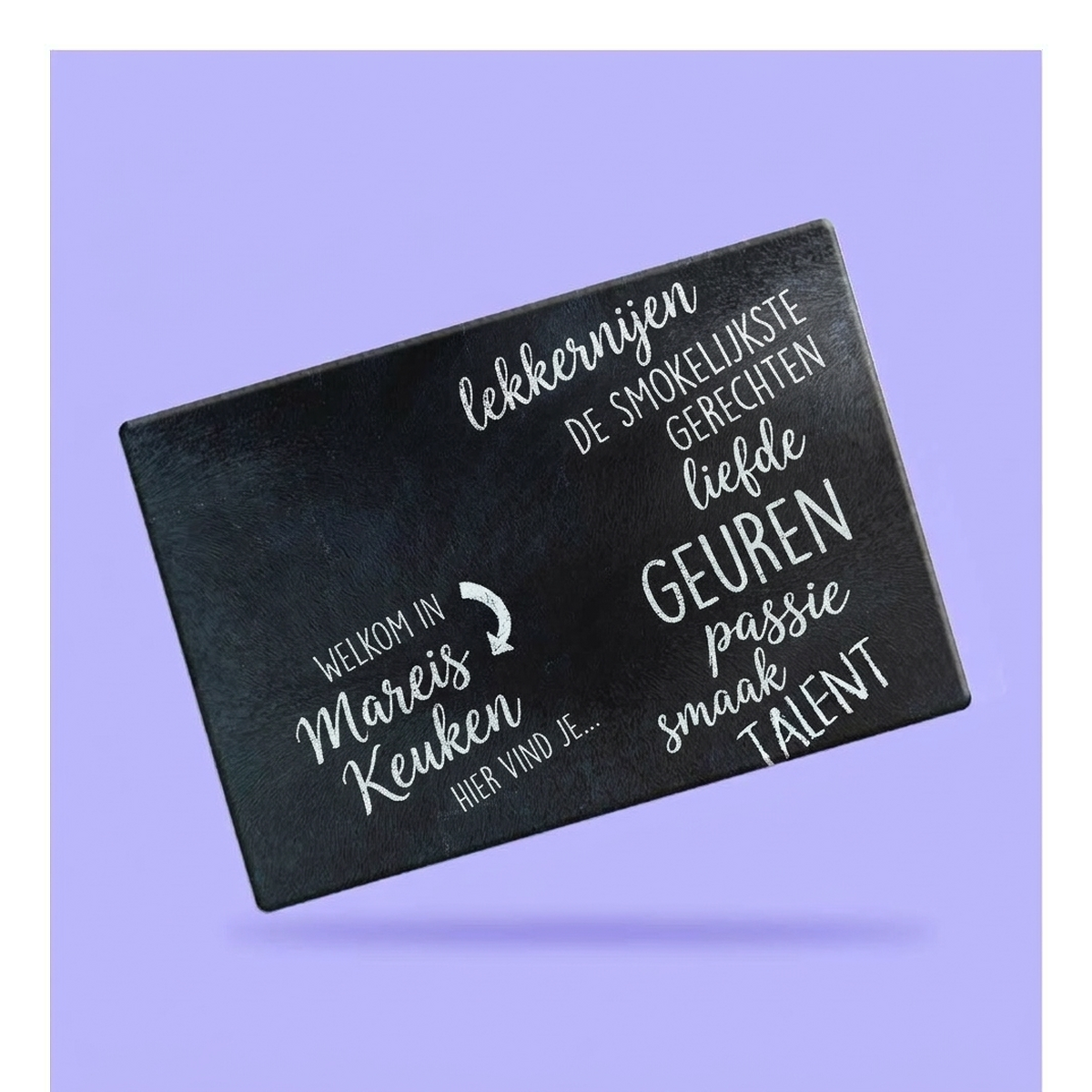 Gepersonaliseerde glazen snijplanken