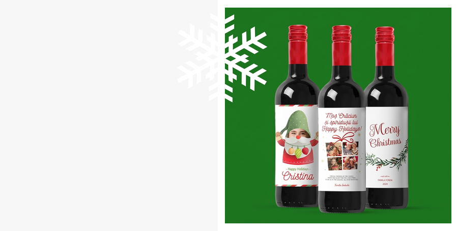 Gepersonaliseerde kerstwijn