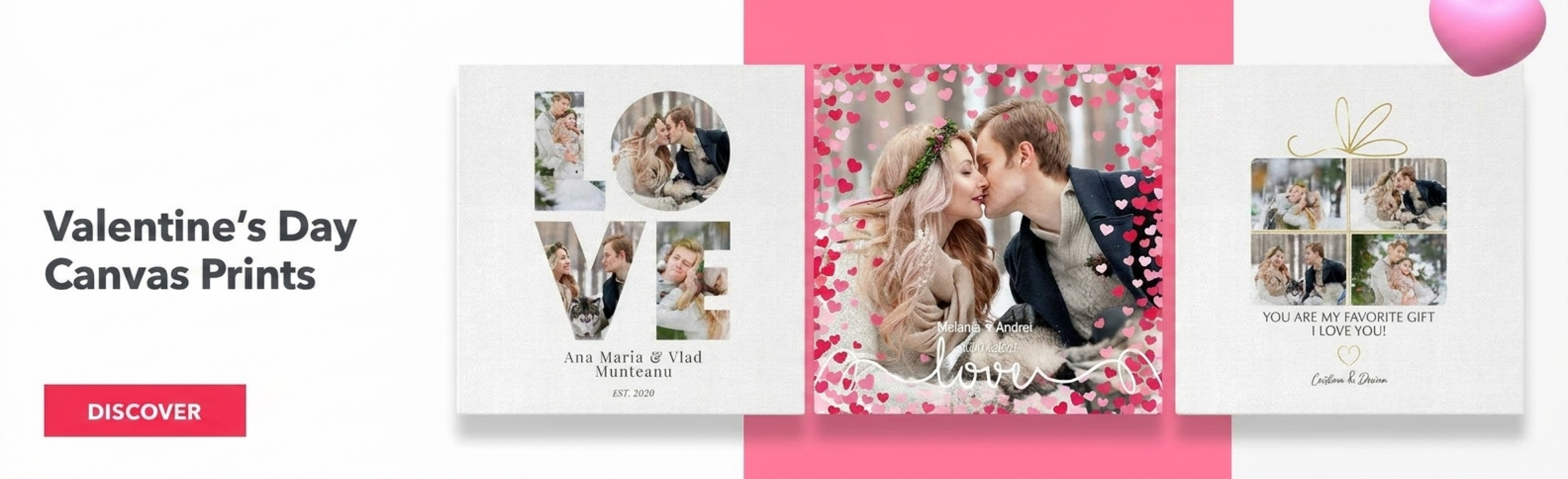 Canvasdoeken voor Valentijnsdag