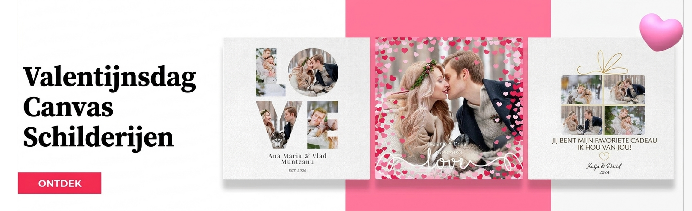 Canvas schilderijen voor Valentijnsdag