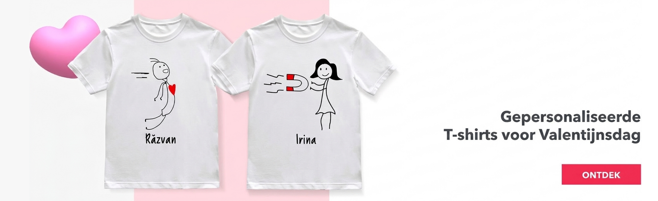 T-shirts voor Valentijnsdag