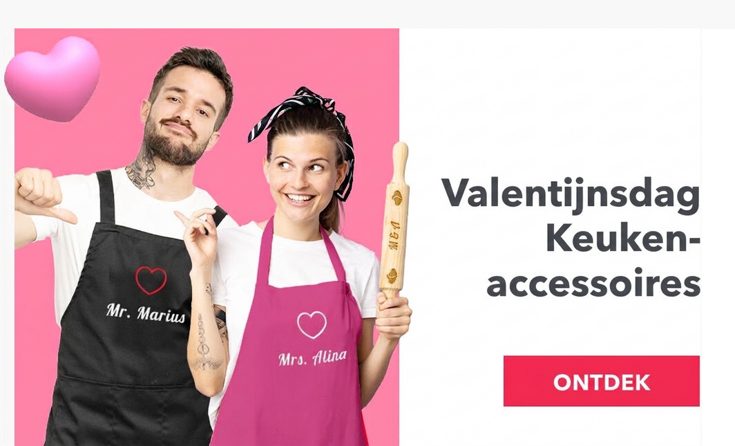Keukenaccessoires voor Valentijnsdag