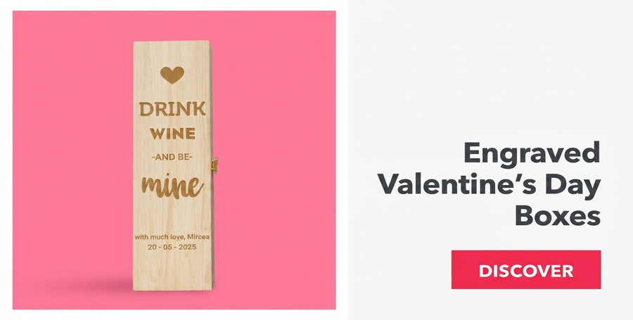 Gegraveerde doosjes voor Valentijnsdag