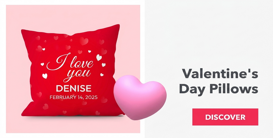 Kussens voor Valentijnsdag