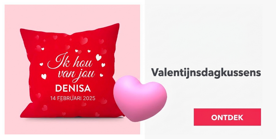 Kussens voor Valentijnsdag