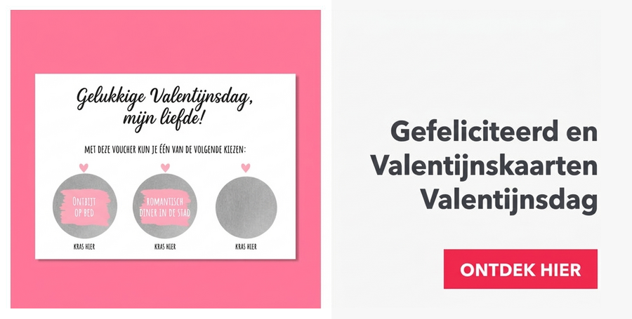 Wenskaarten, magneten en kaartjes voor Valentijnsdag