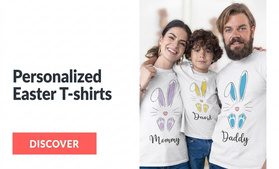 Gepersonaliseerde T-shirts voor Pasen