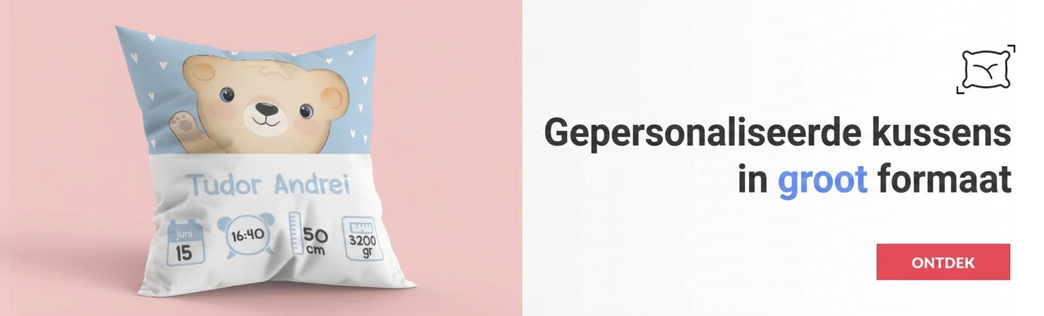Gepersonaliseerde kussens - groot formaat