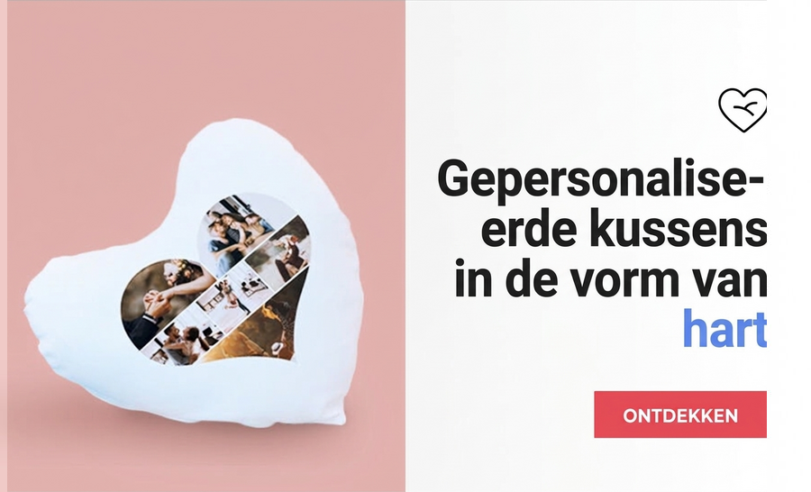 Gepersonaliseerde hartvormige kussens