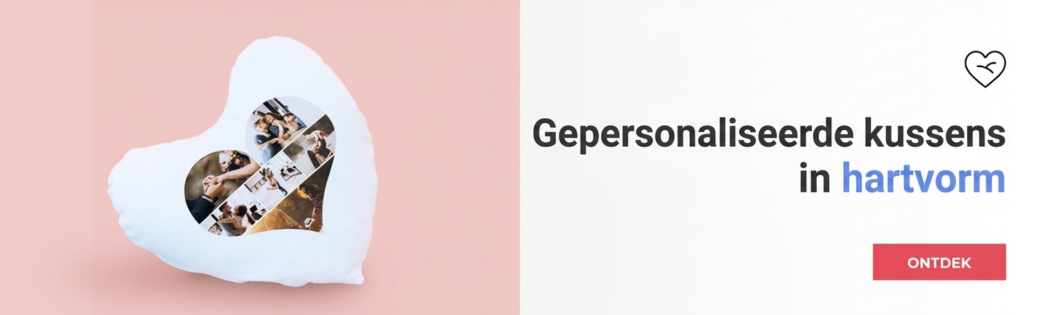 Gepersonaliseerde hartvormige kussens