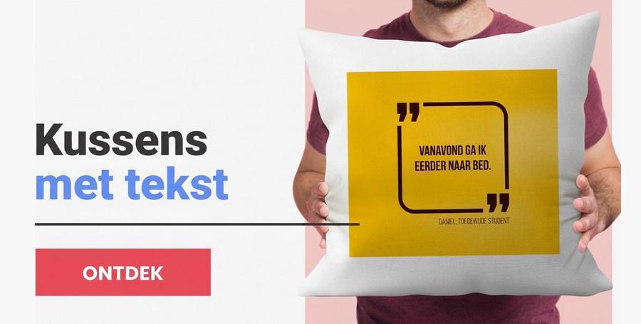 Gepersonaliseerde kussens met tekst