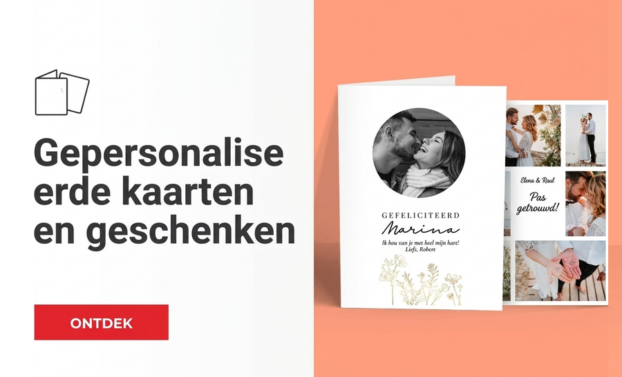 Wenskaarten en gepersonaliseerde kaarten