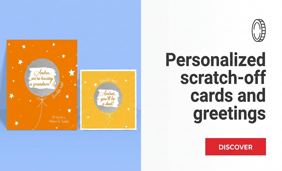 Gefeliciteerkaarten en gepersonaliseerde kraskaarten