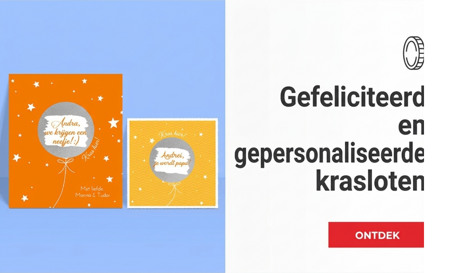Wenskaarten en gepersonaliseerde kraskaarten