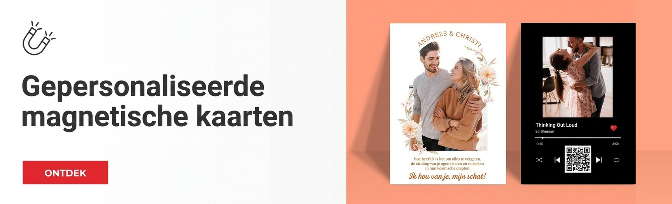 Gepersonaliseerde magnetische wenskaarten