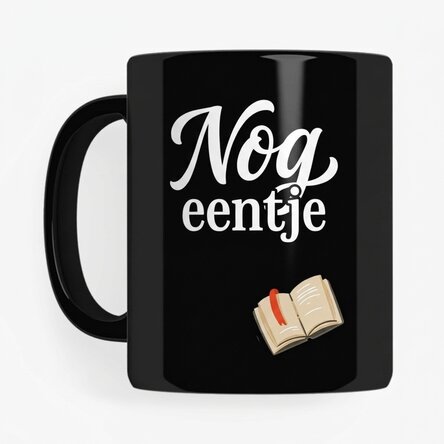 Gepersonaliseerde zwarte mok met tekst en jouw naam - One more chapter