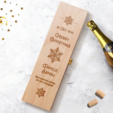 Gepersonaliseerde doos mousserende wijn - Christmas magic