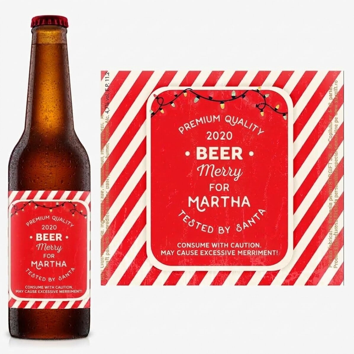 Bier met persoonlijke tekst - Vrolijk bier