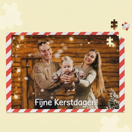 Gepersonaliseerde puzzel met een foto van 40 x 28,5 cm - Vrolijk Kerstfeest