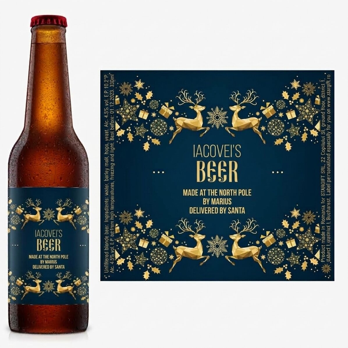 Bier met gepersonaliseerde tekst - De magie van de winter